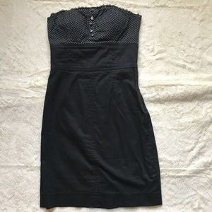 Guess strapless fitted dress